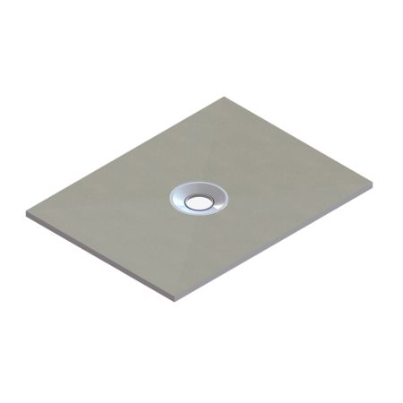 Aqua-I Wetroom Shower Tray Rectangular 1600mm x 900mm With Center Waste And Installation Kit