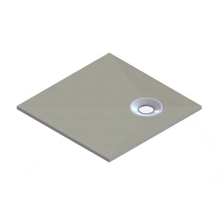 Aqua-I Wetroom Shower Tray Square 1200mm x 1200mm With Corner Waste And Installation Kit