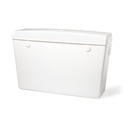 White High Level Plastic Cistern White - Side Inlet