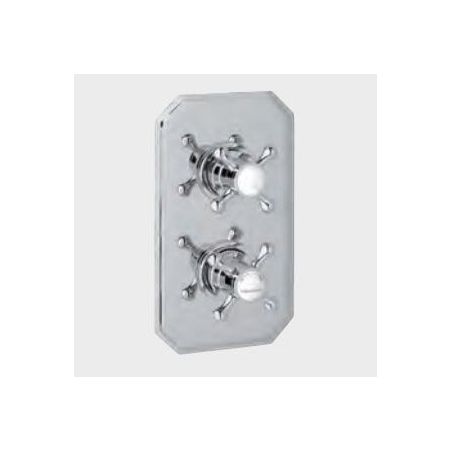 Eastbrook Traditional Single Outlet Thermostatic Shower Mixer with Cross Handle - Chrome