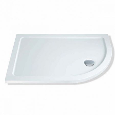 Elements Low profile Quadrant shower trays Stone Resin Offset Quadrant Right Hand 900mm x 760mm Flat top