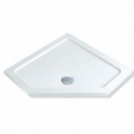 Elements Low profile shower trays Stone Resin Pentangle 900mm x 900mm Flat top