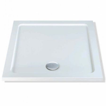 Elements Low profile shower trays Stone Resin Square 800mm x 800mm Flat top