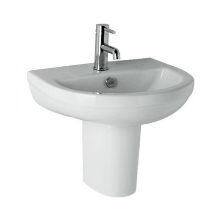 Kartell Revive 510mm 1 Tap Hole Basin and Semi-Pedestal