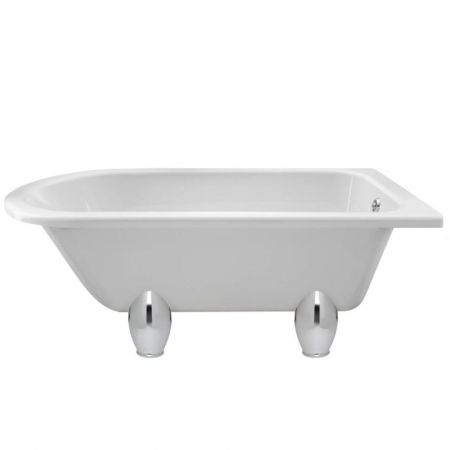 Hudson Reed Winterburn Single Ended Traditional Shower Bath 1500mm x 750mm with Deacon Legs