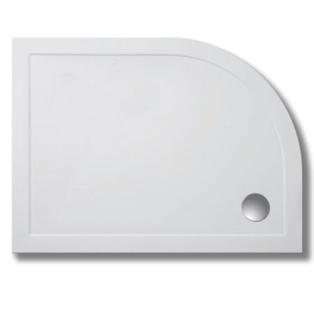 Lakes Traditional Low Profile Offset Quadrant Stone Resin Shower Tray 1000mm x 800mm Left Handed