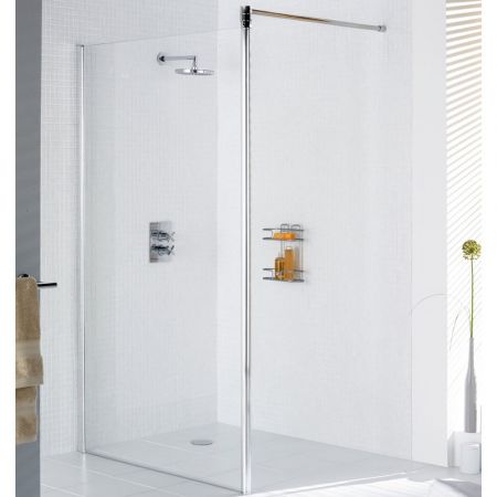 Lakes Classic Silver 8mm Wetroom Shower Screen 900mm x 1900mm High + 85mm