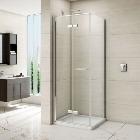 Merlyn 8 Series Frameless Hinged Bifold Shower Door 760mm