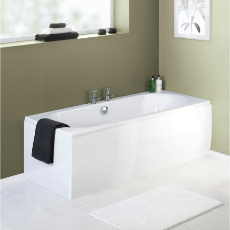 Nuie 1700mm Acrylic Front Bath Panel - Gloss White