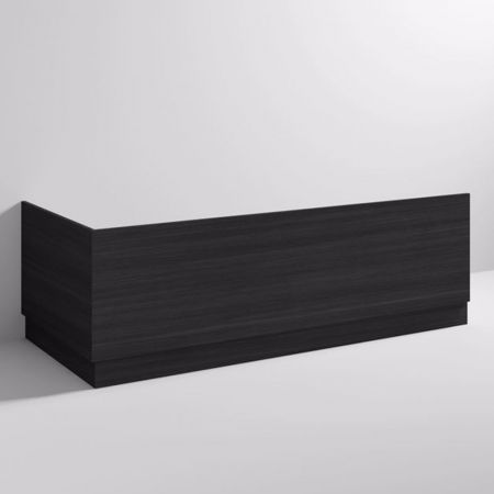 Nuie Arno Front Bath Panel 1700mm - Charcoal Woodgrain