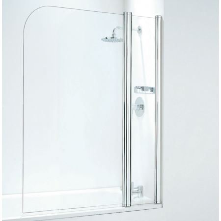 Coram 1050mm Sail Bathscreen with panel - White