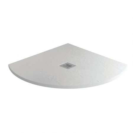 Aqua i Ice White Slate Effect Shower Tray - 800mm x 800mm Quadrant