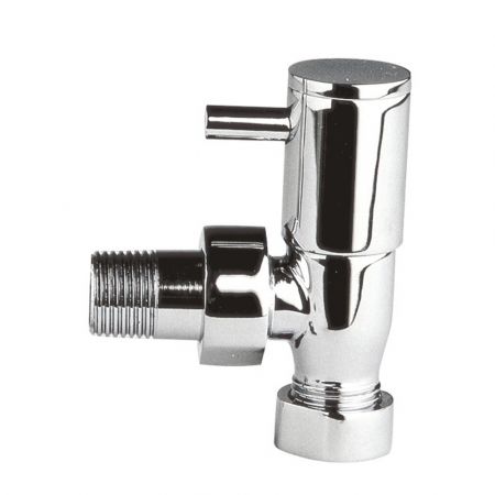 Premier Angled Minimalist Radiator Valves Pack with Pipes & Shrouds