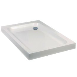 Lakes Traditional 80mm High Rectangular Stone Resin Shower Tray 900mm x 700mm