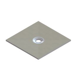 Aqua-I Wetroom Shower Tray Square 1000mm x 1000mm With Center Waste And Installation Kit