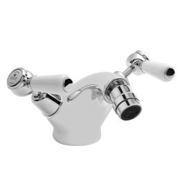 BC Designs Victrion Crosshead Mono Bidet Mixer Tap with Pop Up Waste - Brushed Chrome