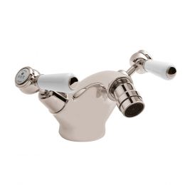 BC Designs Victrion Crosshead Mono Bidet Mixer Tap with Pop Up Waste - Brushed Nickel