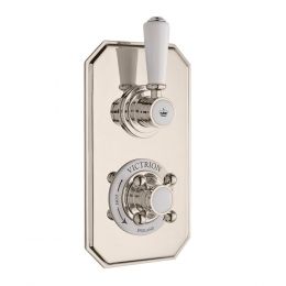 BC Designs Victrion Single Outlet Thermostatic Shower Mixer Lever - Brushed Nickel