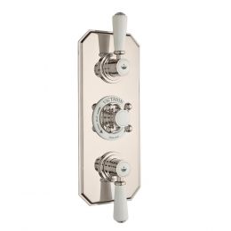 BC Designs Victrion Two Outlet Thermostatic Shower Mixer Lever - Brushed Nickel