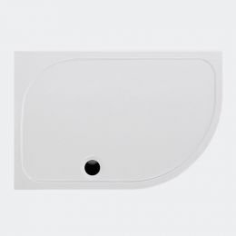Coram Stone Resin Shower Tray Offset Quadrant 1000mm x 800mm - Right Hand