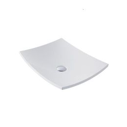 Eastbrook Natura 500x400mm Curved Sit On Basin White