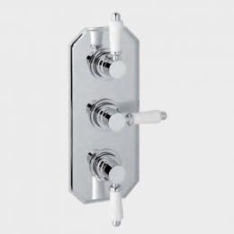 Eastbrook Traditional Two Outlet Thermostatic Shower Mixer with Lever Handle Handle - Chrome
