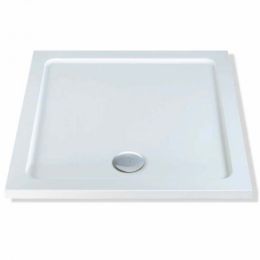 Elements Low profile shower trays Stone Resin Square 700mm x 700mm Flat Top