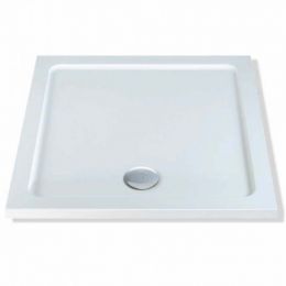 Elements Low profile shower trays Stone Resin Square 900mm x 900mm  Flat top