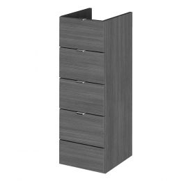 Hudson Reed Fusion 300mm Fitted Drawer Unit - Anthracite Woodgrain