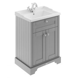 Hudson Reed Old London 600mm Cabinet & 1TH Basin - Storm Grey