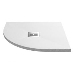 Hudson Reed Slimline Quadrant Shower Tray 900mm x 900mm - White Slate