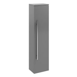 Kartell Purity 355mm Wall Mounted Side Cupboard Unit - Storm Grey Gloss