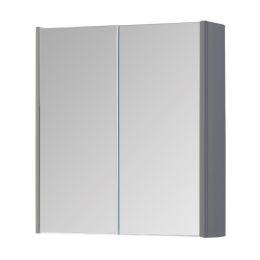 Kartell Options 600mm Balsalt Grey Mirror Cabinet 