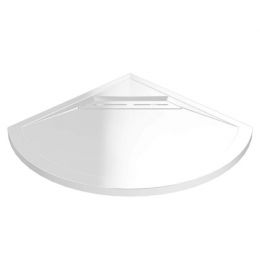 Kudos Connect 2 Offset Quadrant Curved Shower Tray 1000mm x 800mm Left Hand - White