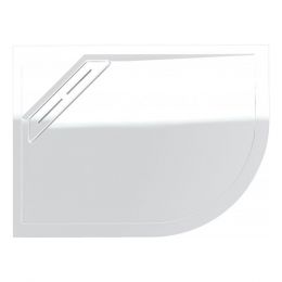 Kudos Connect 2 Offset Quadrant Shower Tray 1000mm x 800mm Left Hand - White
