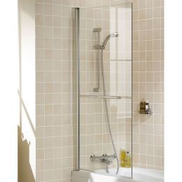 Lakes Classic Square Bath Screen 800mm x 1500mm with Towel Rail