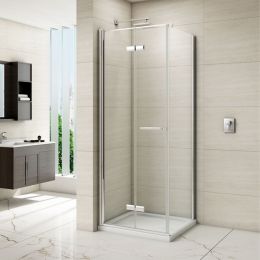 Merlyn 8 Series Frameless Hinged Bifold Shower Door 760mm