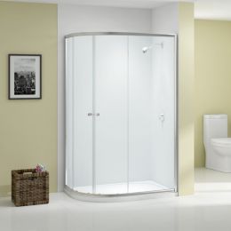 Merlyn Ionic Source Double Door Offset Quadrant Shower Enclosure 1000 x 800mm