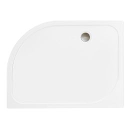 Merlyn Touchstone Slip Resistant Offset Quadrant Shower Tray 1200mm x 800mm Right Hand - White 
