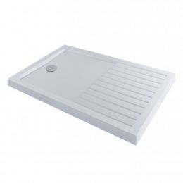 MX Elements Anti-Slip Walk-In Shower Tray with Drying Area 1600mm x 800mm