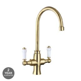 Noveua Archway Lever Handle Monobloc Kitchen Sink Mixer Brushed Brass