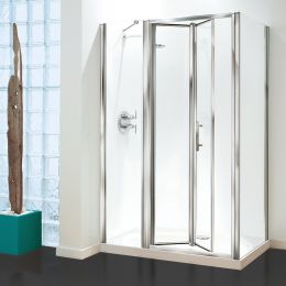 Coram Optima Inline Panel Pack Chrome - Clear Glass - 1400mm
