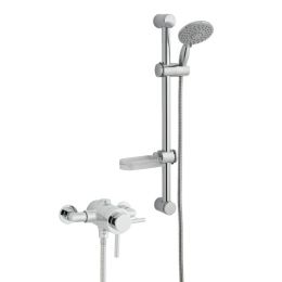Kartell Plan Thermostatic Exposed Shower with Adjustable Sliding Rail Kit