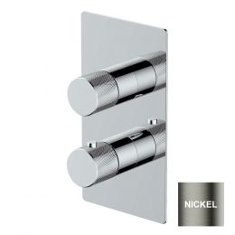 RAK Amalfi Two Outlet Concealed Thermostatic Shower Valve - Nickel