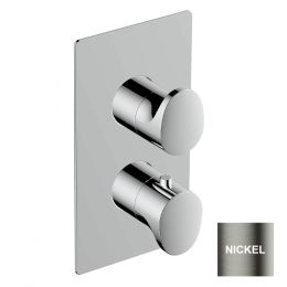 RAK Portofino Two Outlet Concealed Thermostatic Shower Valve - Nickel