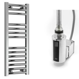 Reina Diva Electric Flat Towel Radiator with Chrome Touch Thermostatic Element 400mm x 800mm - Chrome
