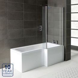 Serene L-Shape Bath, Panel & Screen Pack 1700mm x 700mm - Right Hand