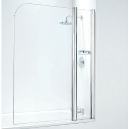 Coram 1050mm Sail Bathscreen with panel - White