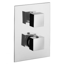Tissino Elvo Two Outlet Thermostatic Shower Mixer - Chrome