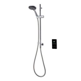Triton Envi 9.0KW Electric Shower with Inline Wall Fed Shower Kit - Silver 
